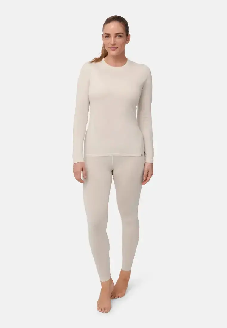 DANISH ENDURANCE MERINO SKIUNDERTØJ til kvinder i Offwhite, 180 g/m² Merinould, af DANISH ENDURANCE, XS