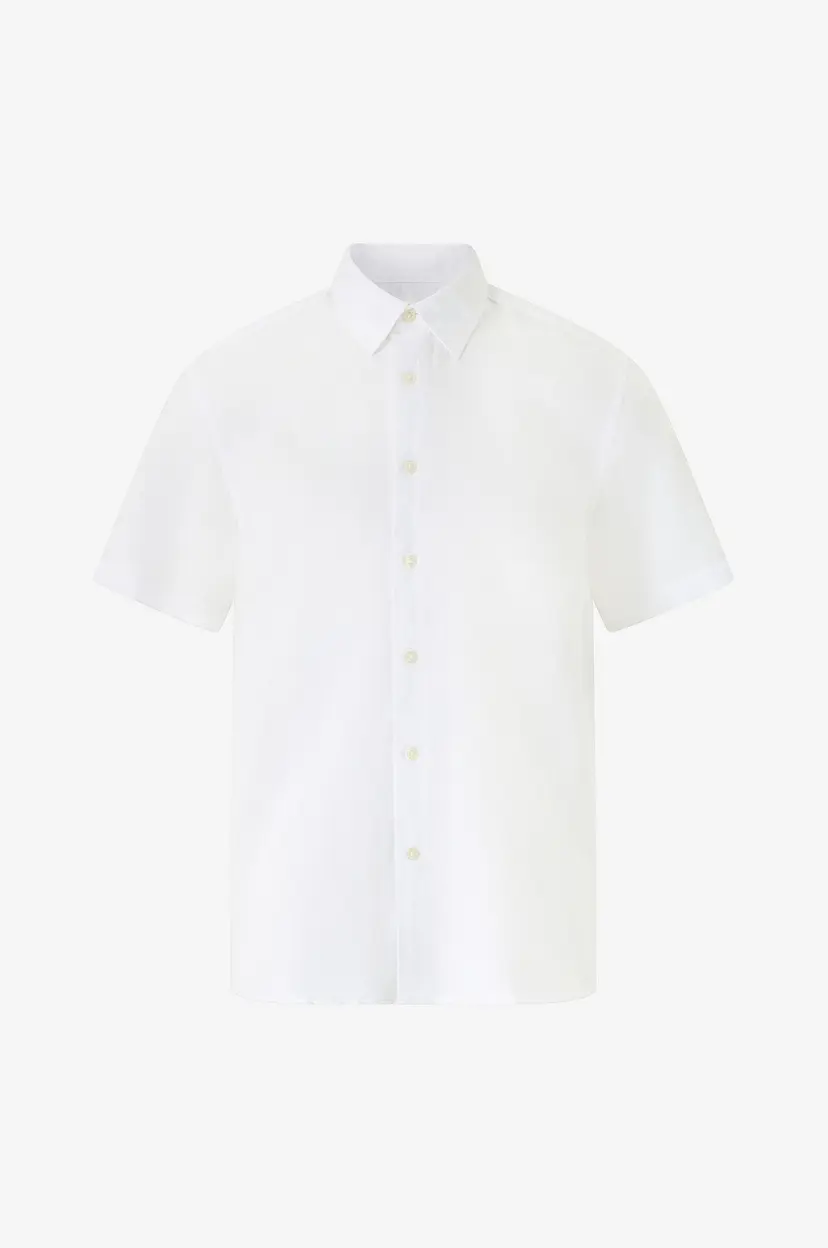 Selected Men Linskjorte slhRegclay Linenblend SS - Hvit