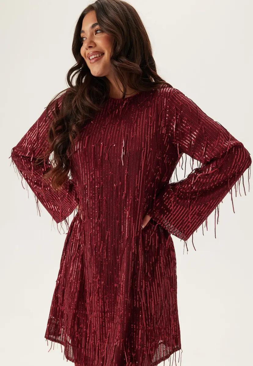 Y.A.S Yaslantra Ls Sequin Fringe Dress