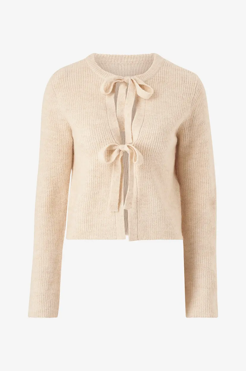 Object Collectors Item Kardigan objParvi Knit Cardigan 130 - Beige