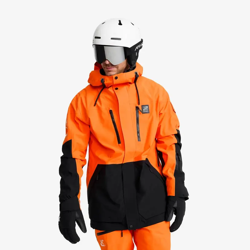 RevolutionRace AccXel 2L Ski Jacket Herre Persimmon Orange/Black