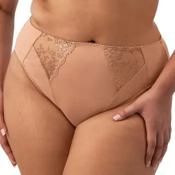 Elomi Elomi Truser Zarla High Leg Brief Beige polyamid XX-Large Dame
