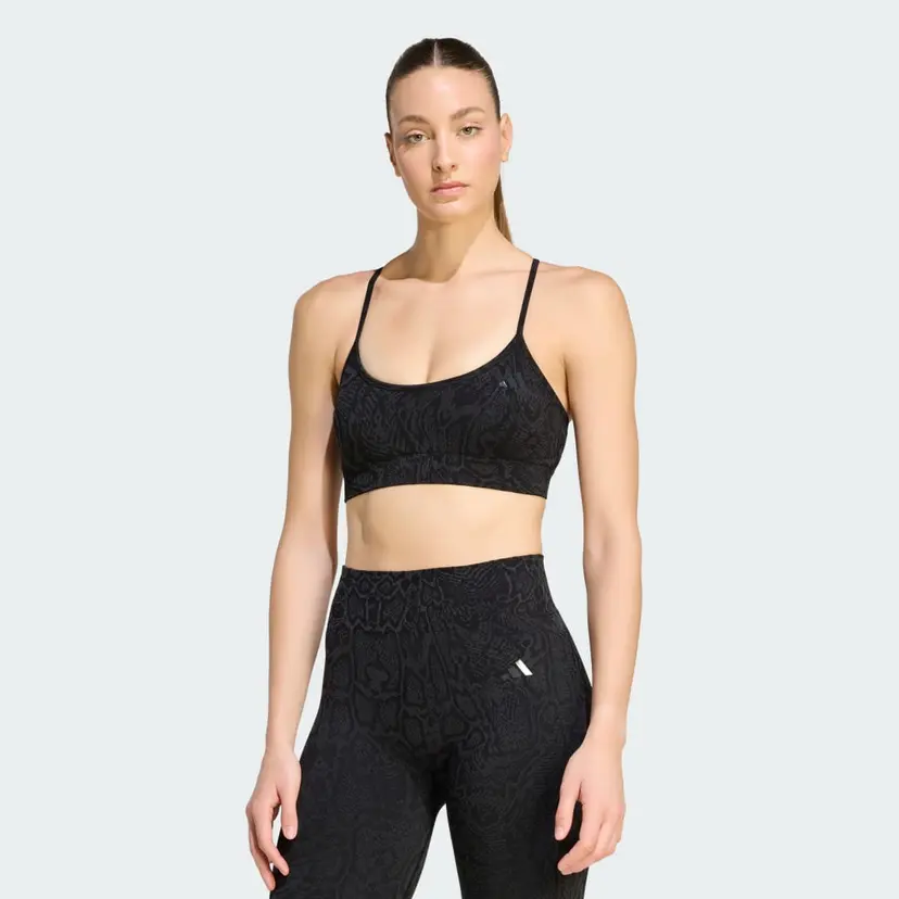 Adidas Workout Essentials Knit Snake Light Support Padded Bra