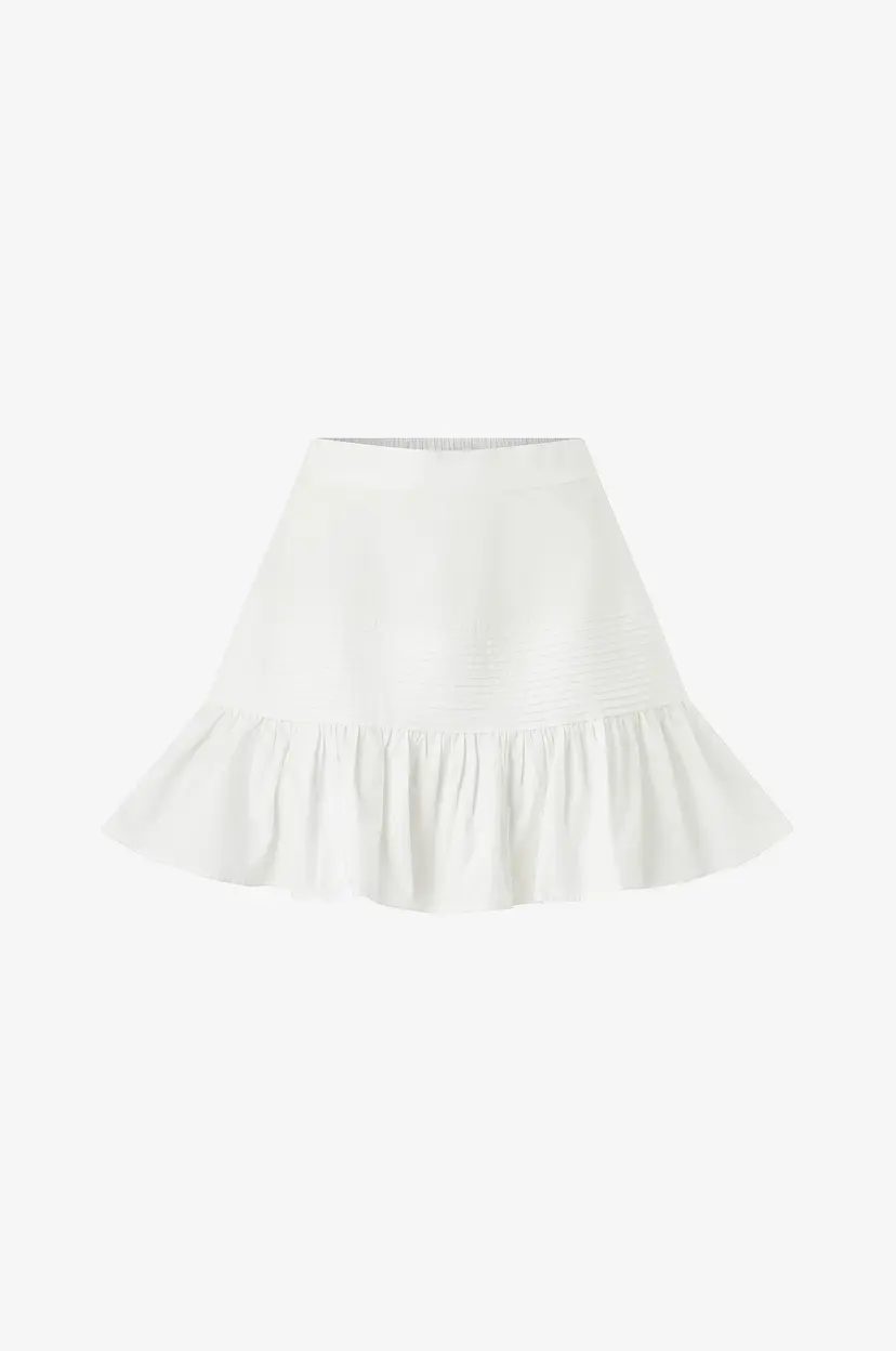By Timo Skjørt Poplin Mini Skirt - Hvit