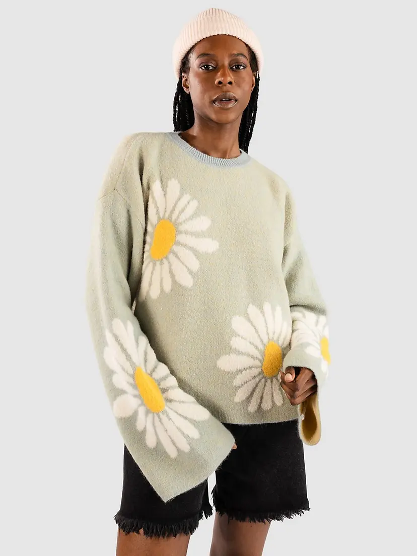 24 Colours 24 Colours 41344 Knitted Flower Strikket genser blå