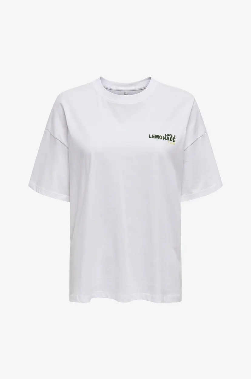 ONLY T-skjorte onlVivvi Life S/S Lovely Top Jrs NO - Hvit