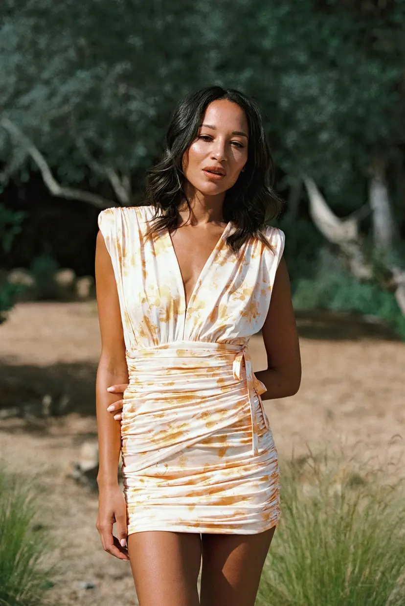 Kayani Luna Drape Mini Dress