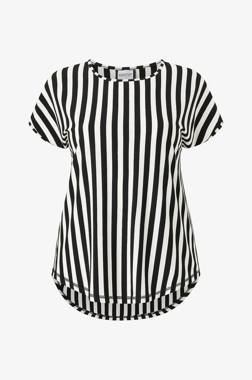 Gozzip Topp GGitte T-shirt striped - Svart