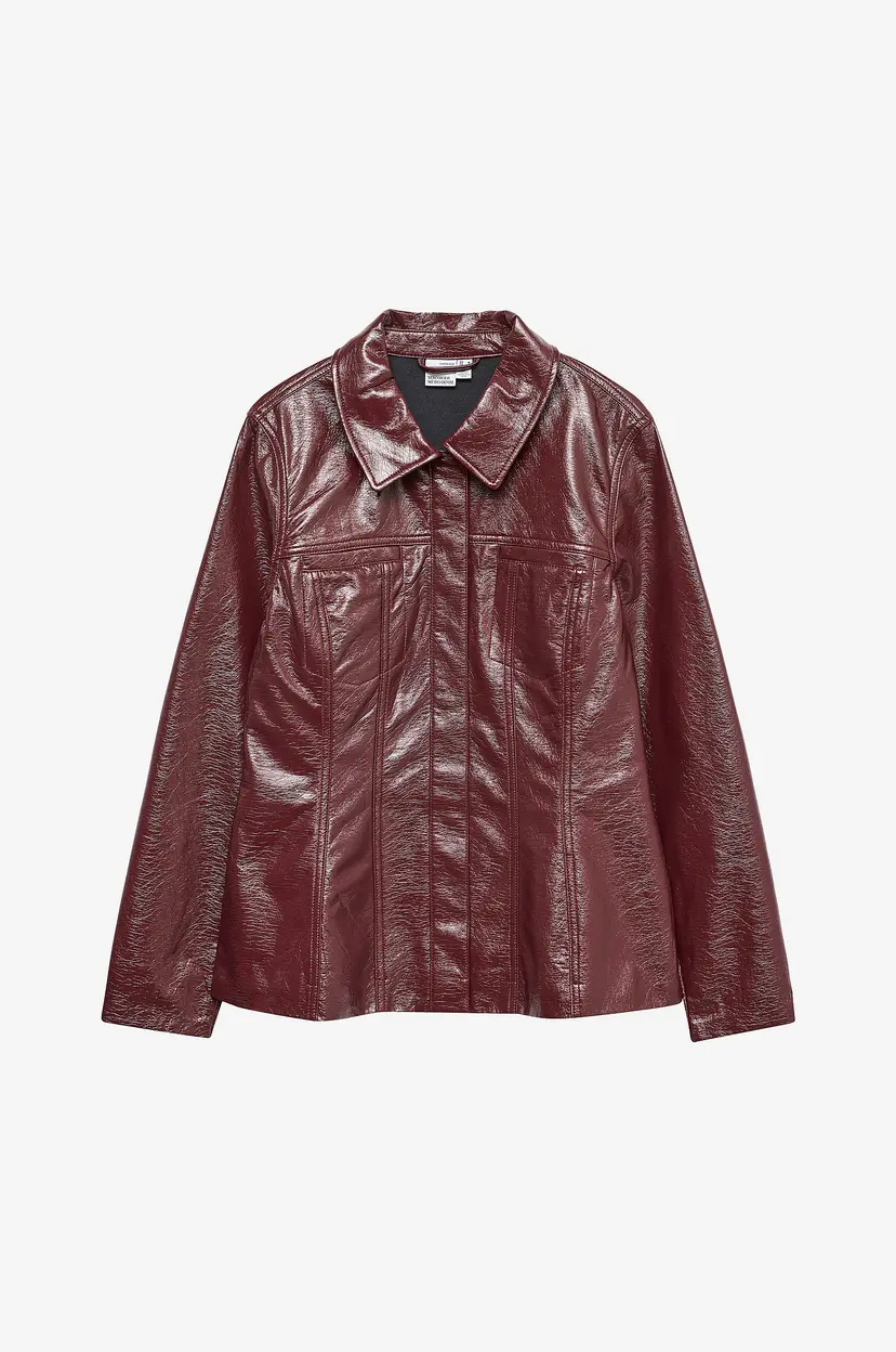 Vero Moda Jakke vmLottie LS Peplum Col Vinyl - Rød