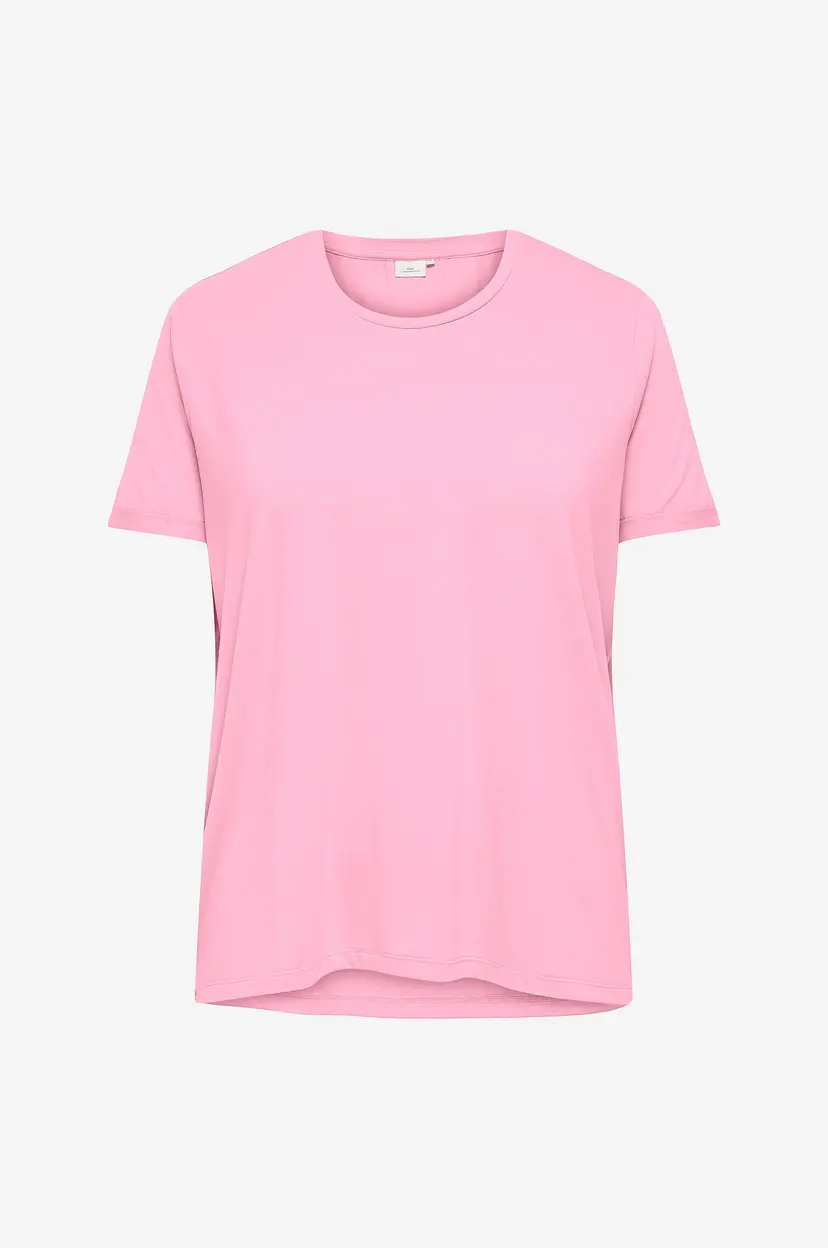 Only Carmakoma Topp carMoster S/S Fold UP Top Jrs - Rosa
