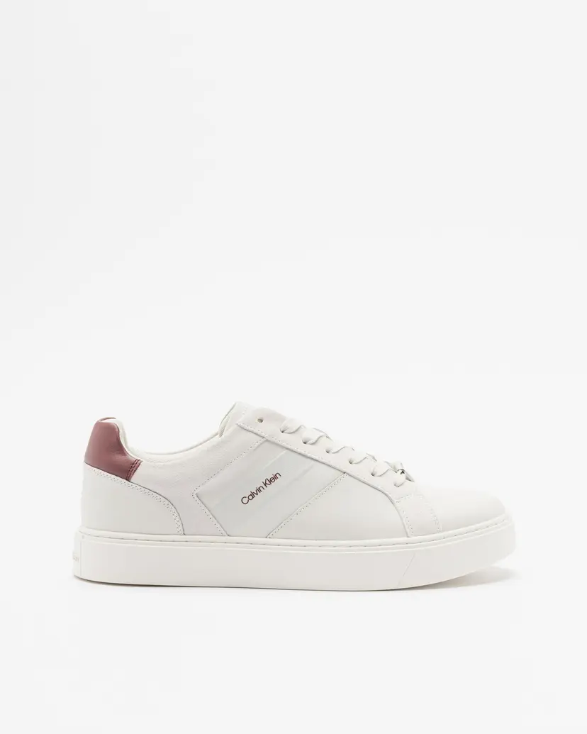 Calvin Klein Calvin Klein Classic Cupsole Laceup Tape White Sneakers