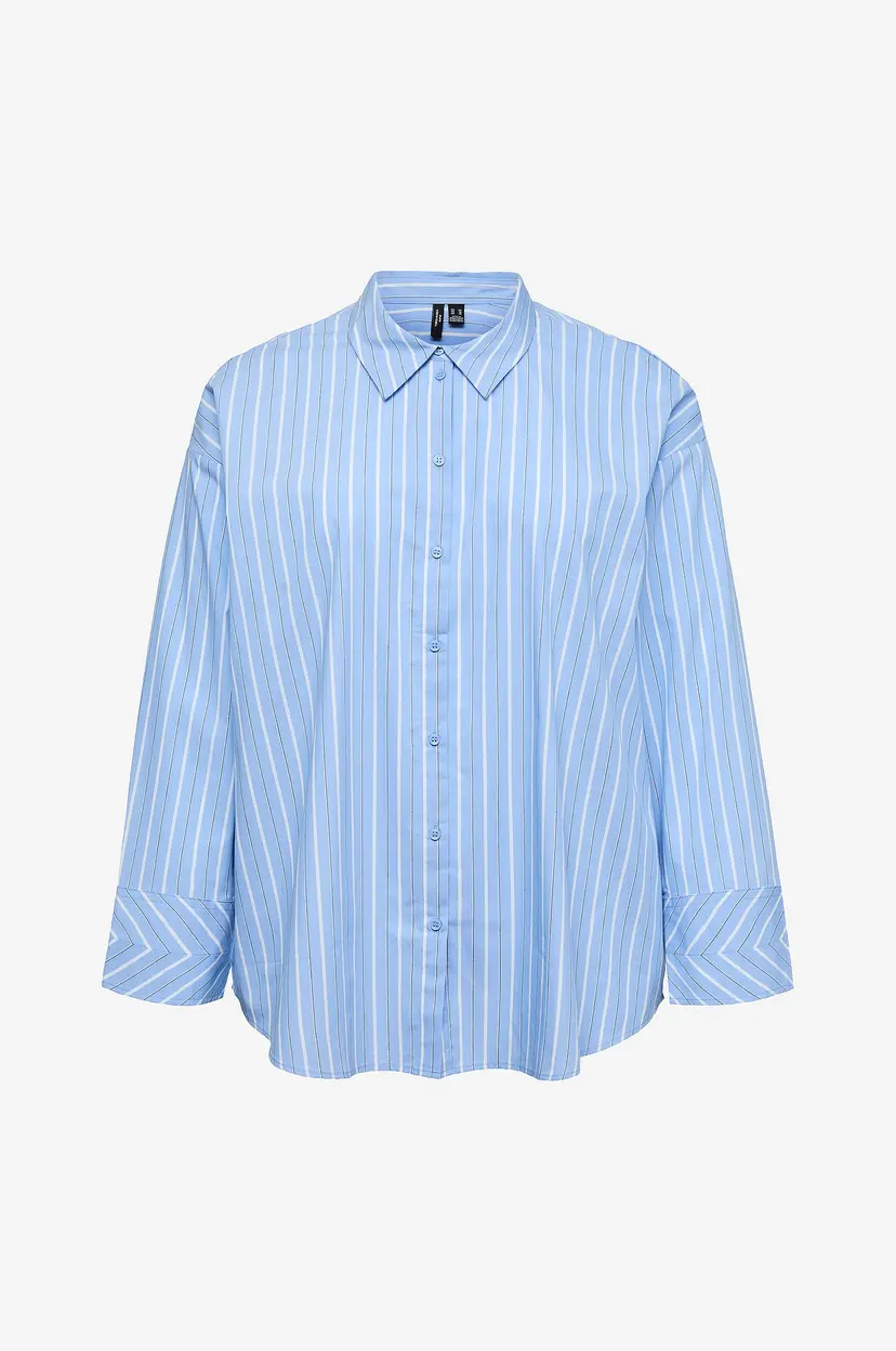 Vero Moda Curve Skjorte Vmcmonday L/S Shirt Wvn Cur - Blå