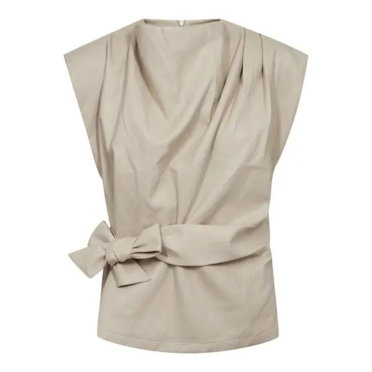 Co Couture Co' Couture - Gitt Pleat Top - Bone