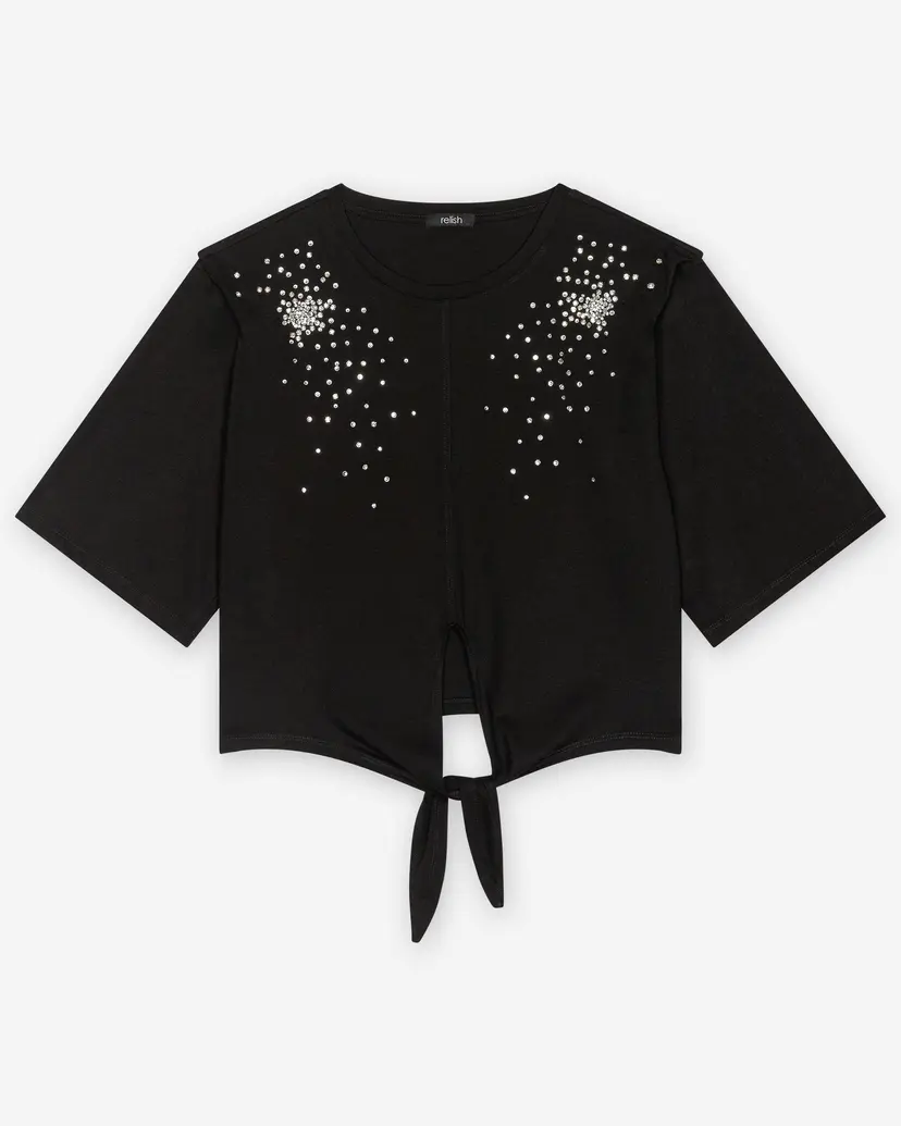 Relish Relish Funnys Black Cropped t-shirt