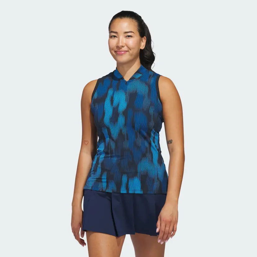 Adidas ULTIMATE365 TOUR PRINTED SLEEVELESS POLO