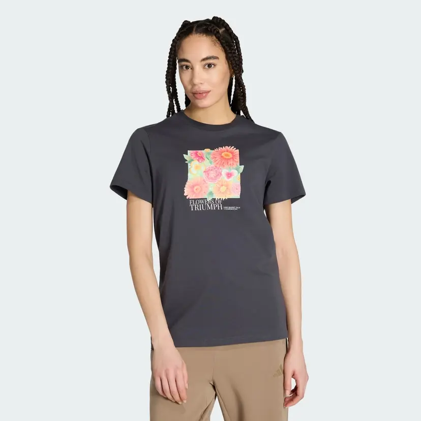 Adidas FLORAL LOOSE GRAPHIC 2 T-SKJORTE
