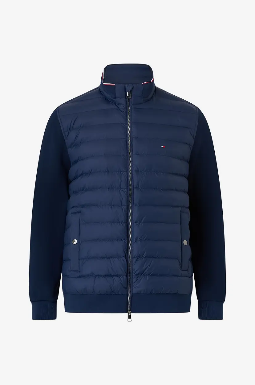 Tommy Hilfiger Jakke Mix Media Ess Rwb Stand Collar - Blå