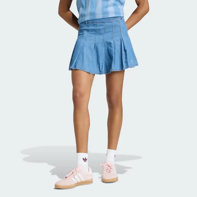 Adidas DENIM PLEATED SKJØRT