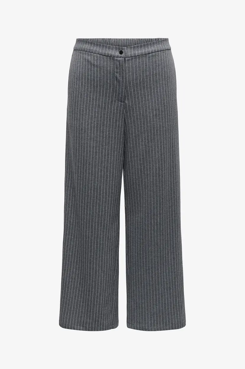Only Carmakoma Bukser Carmel Stripe Button Pant Pnt - Grå
