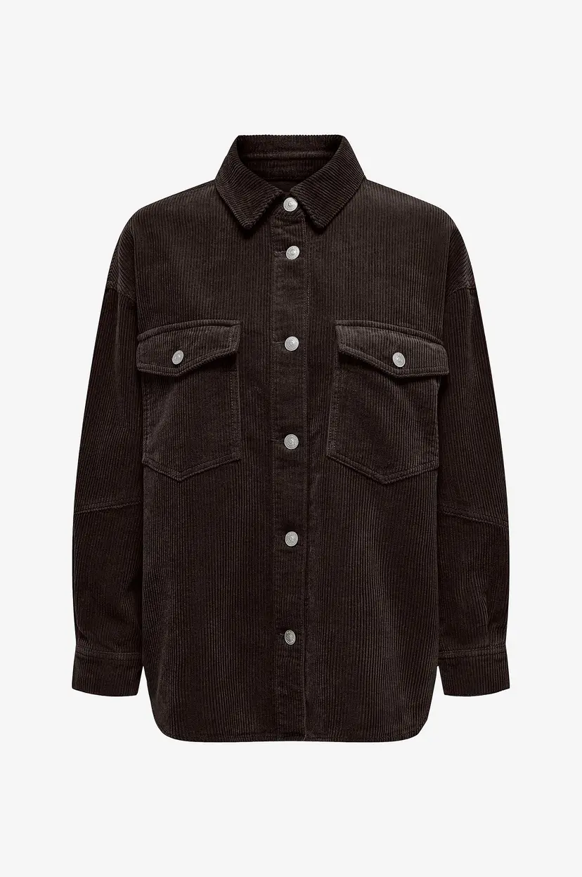 ONLY Manchester-skjorte  Onltiggy L/S Cord Shacket Pnt - Brun