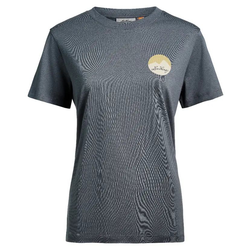 Lundhags Lundhags W's Järpen Printed T-Shirt Dk Sky Blue