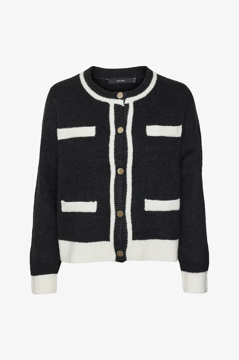 Vero Moda Kardigan vmRania LS O-neck - Svart