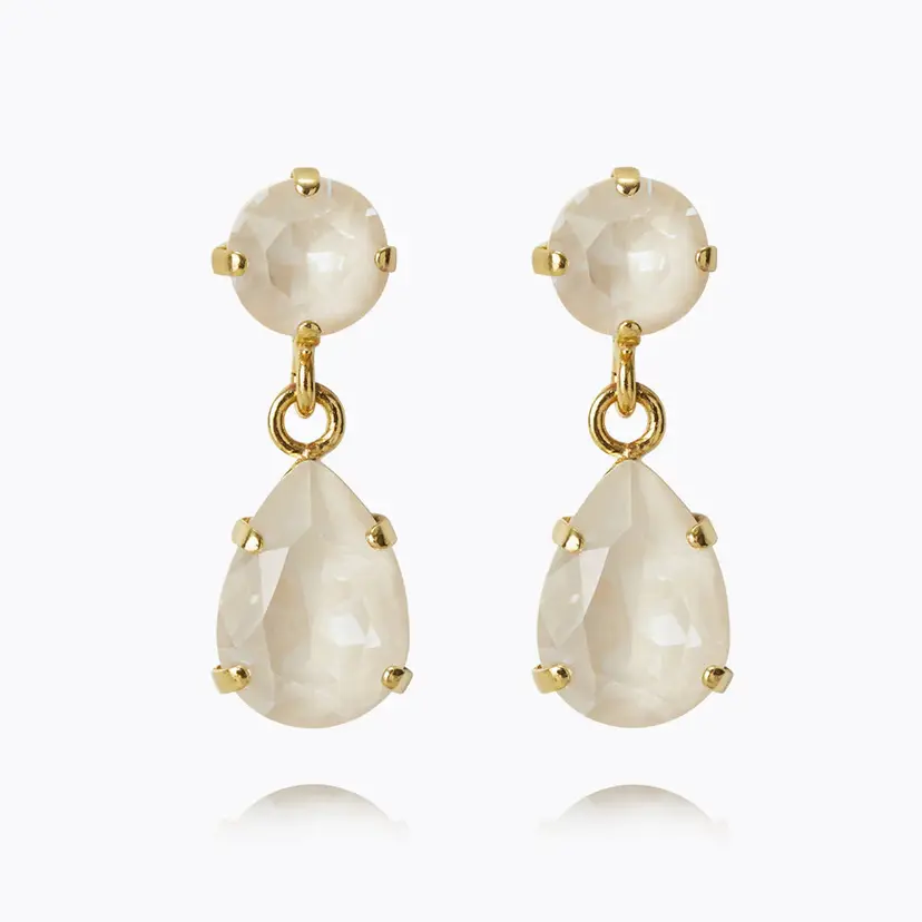 Caroline Svedbom Mini Drop Earrings Gold Linen Ignite