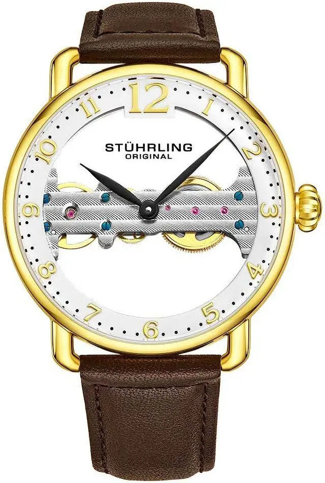 Stührling Original Stührling Original Herreklokke 3914.3 Legacy Sølvfarget/Lær Ø42 mm