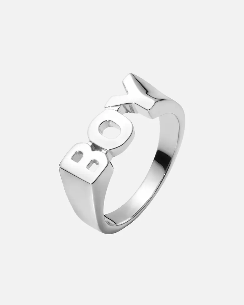 Maria Black Ring Boy - Silver - Str 52