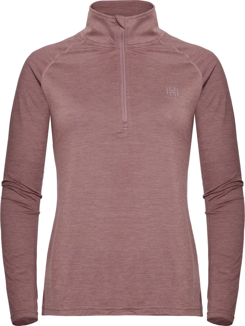 Hellner Hellner Women's Nunis Halfzip Long Sleeve Tee Rose Taupe