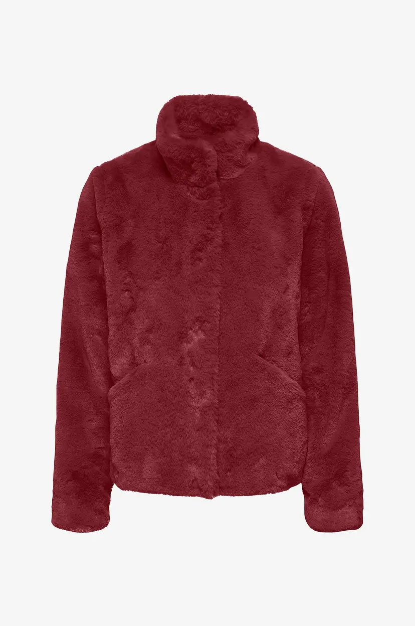 ONLY Jakke onlNewvida Life Faux Fur Jacket Otw - Rød