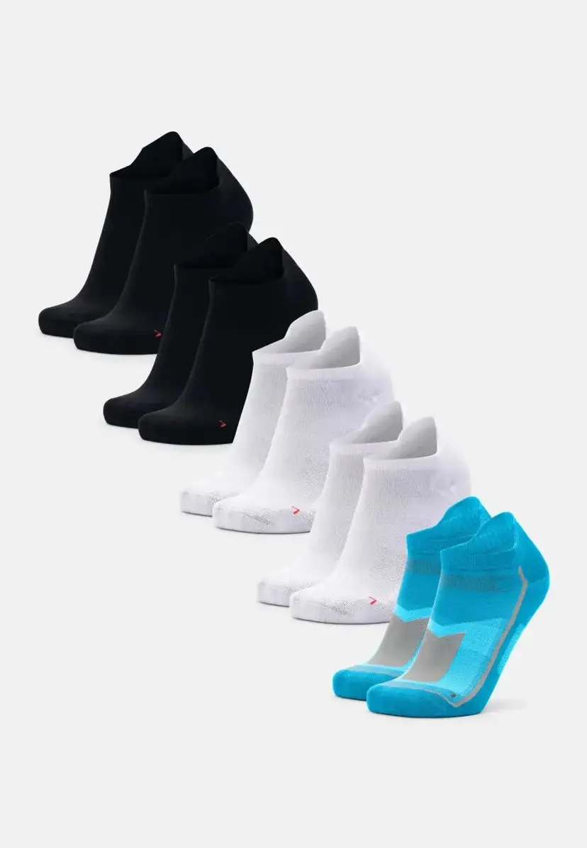 DANISH ENDURANCE DANISH ENDURANCE CLASSIC SPORTS LOW-CUT STRØMPER, Sort | Blå | Hvid, 39-42