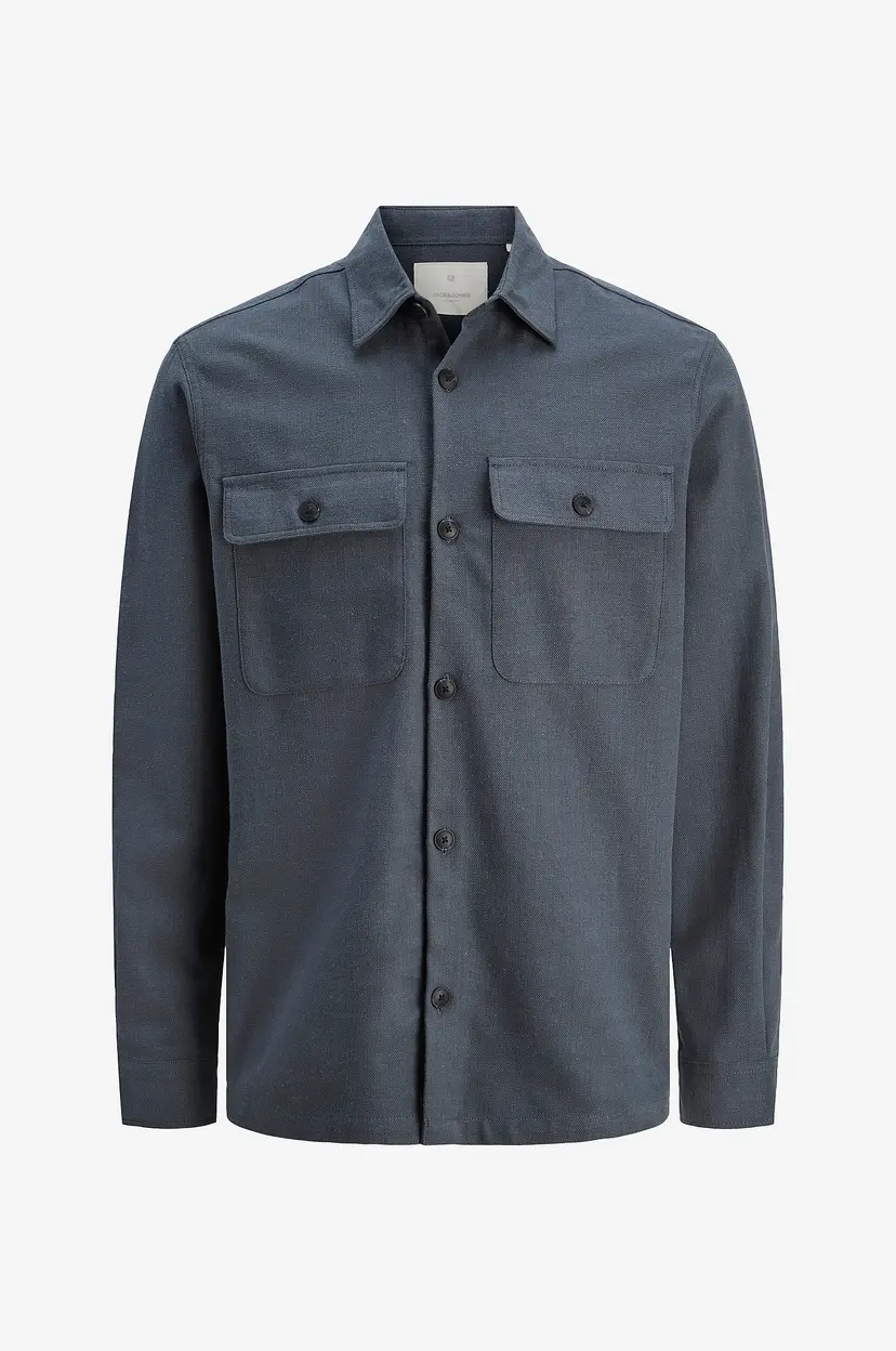 Jack & Jones Overtreksskjorte jprcCraymond Spring Solid Overshirt - Grå