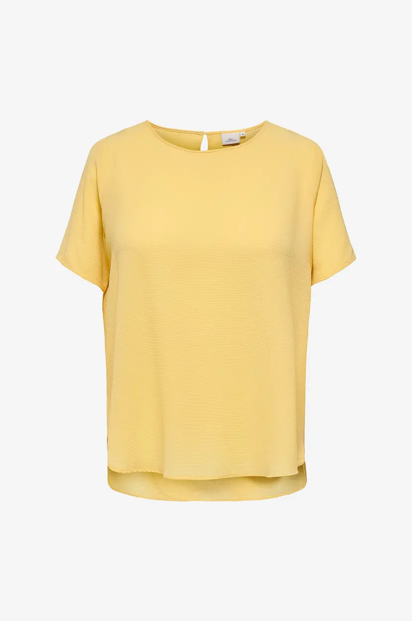 Only Carmakoma Bluse carVica SS Aop - Gul