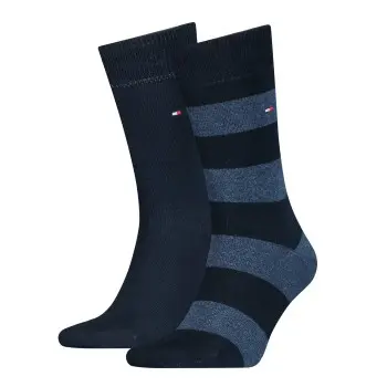 Tommy Hilfiger Tommy Hilfiger Strømper 2P Men Rugby Sock Marine Str 43/46 Herre