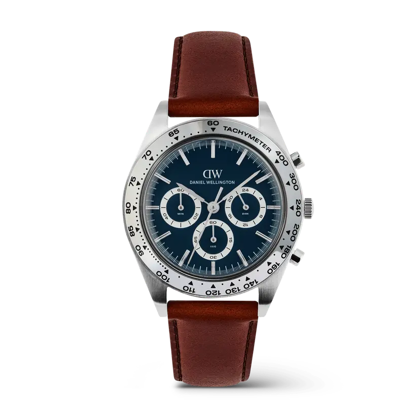 Daniel Wellington Silver 42mm Watch Iconic Tachymeter St-mawes Arctic | DW
