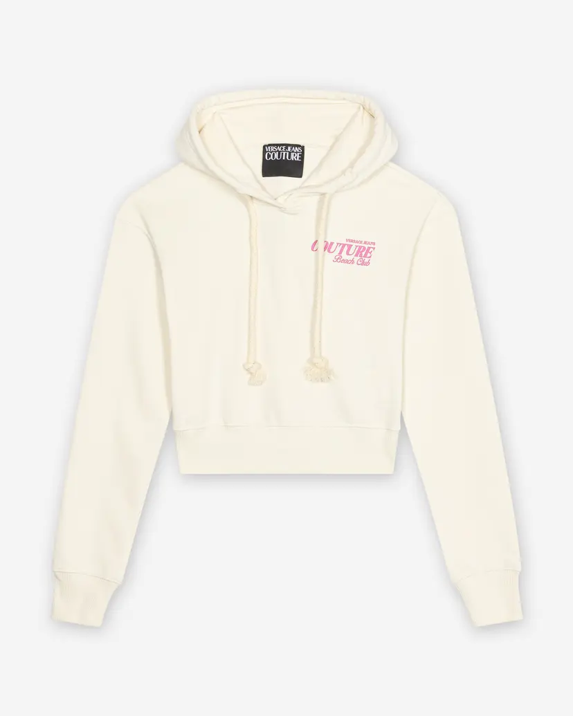 Versace Jeans Couture Versace Jeans Couture Crop CBC Rubber Beige Hoodie