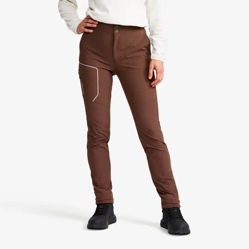 RevolutionRace Surmount Hiking Stretch Pants Dame Brown Stone