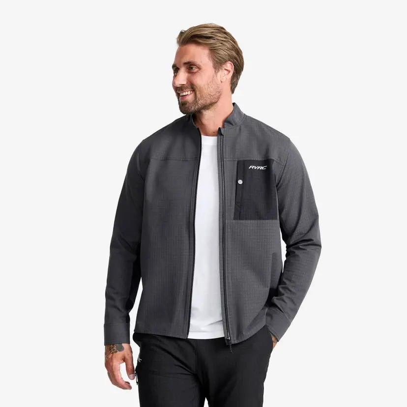 RevolutionRace Venture Wind Overshirt Herre Anthracite/Black