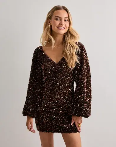 Nelly Nelly - Brun - Sparkle Heartshaped Dress