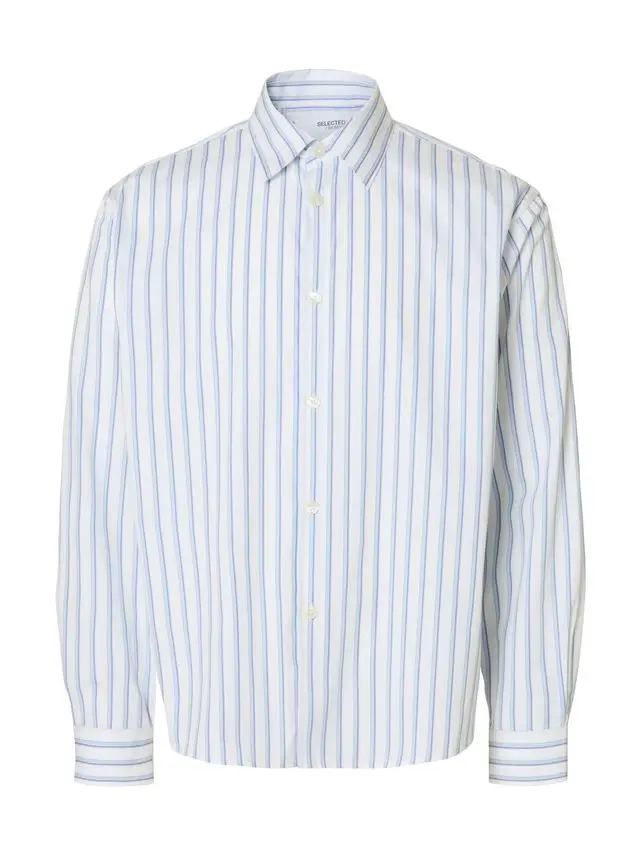SELECTED SLHRLXHENRI STRIPE LS SHIRT