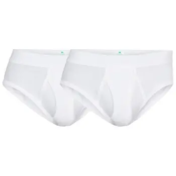 Dovre Dovre 2P Organic Cotton Brief With Fly Hvit økologisk bomull X-Large Herre