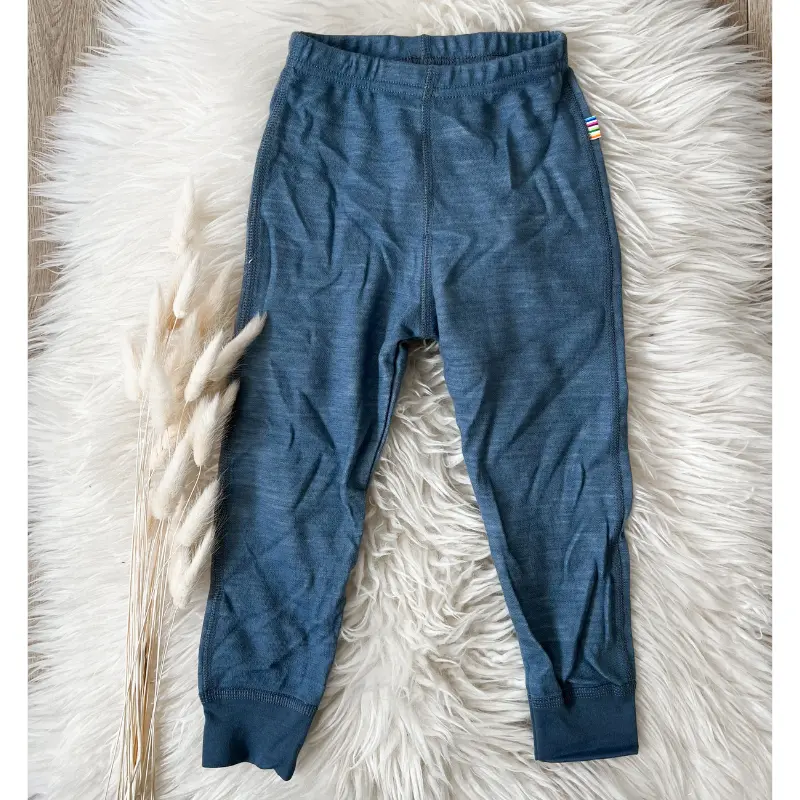 Joha Leggings i ull/bambus "Farm" Blue