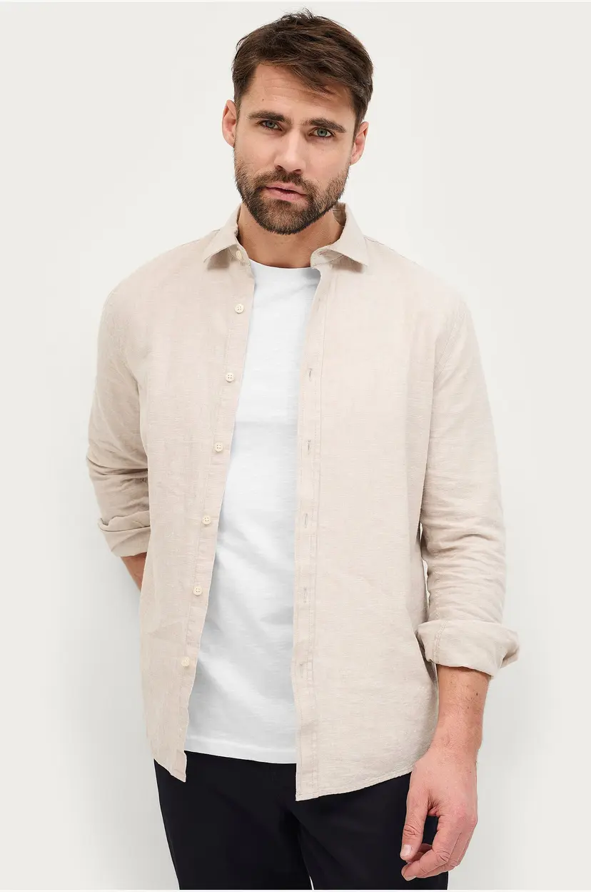 Ellos Collection Linskjorte - Beige