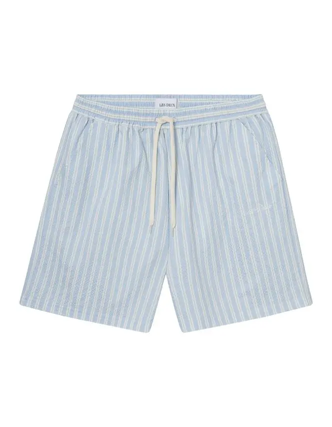 Les Deux Stan Stripe Seersucker Swim Shorts