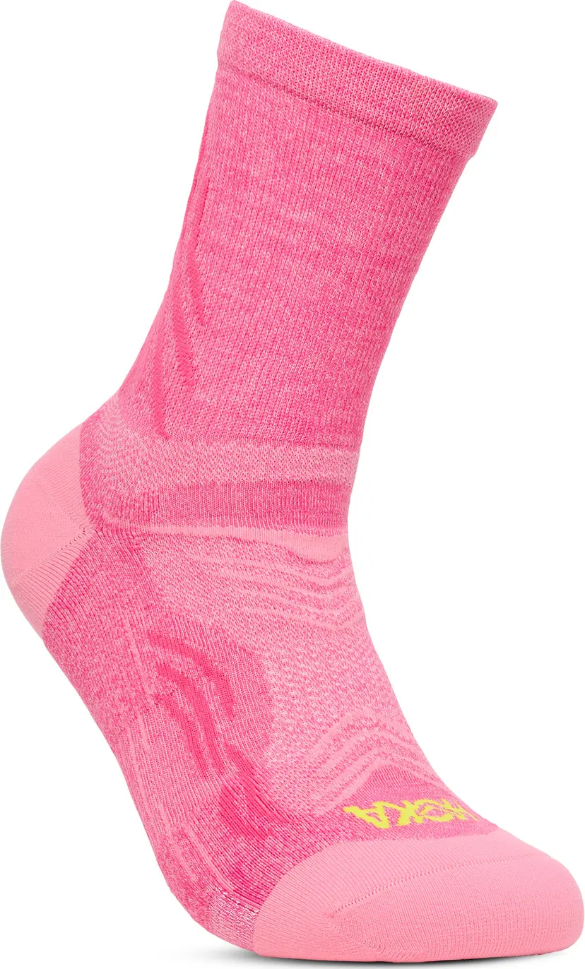 HOKA Hoka Unisex Bondi 9 Crew Run Sock Electric Rose