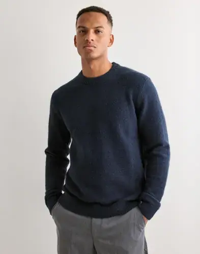 Jack & Jones Jack & Jones Jprblasimon Souffle Knit Crew Neck Strikkegensere Blå