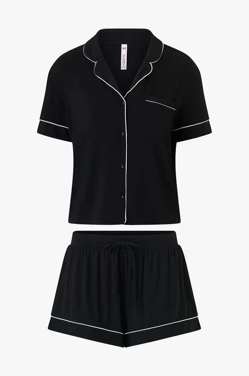 Hunkemöller Pysjsett Pj Ss Jersey Essential - Svart