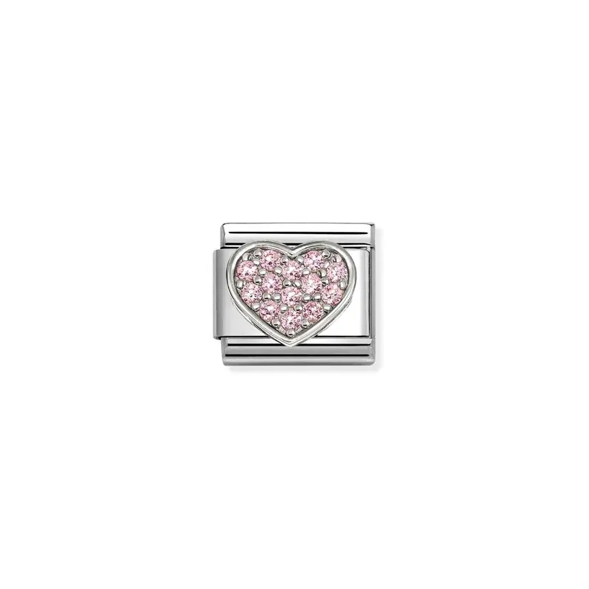 Nomination Cubic Zirconia Pink Heart Rich