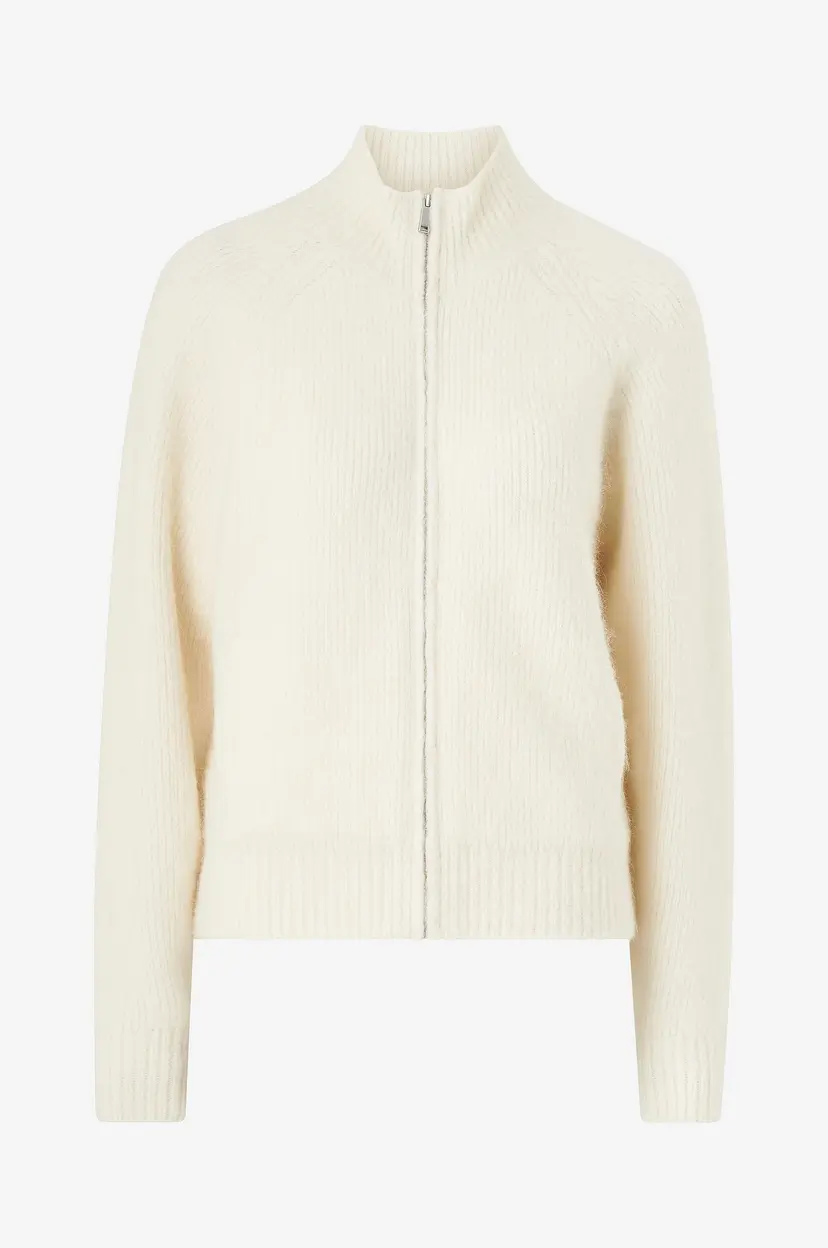 Calvin Klein Kardigan Alpaca Blend Knitted Bomber - Beige
